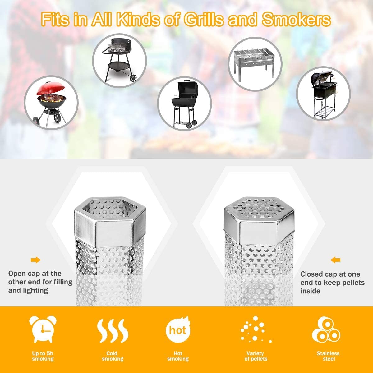 LFSEMINI 5-hour smoke tube delivers extended flavor for barbecues