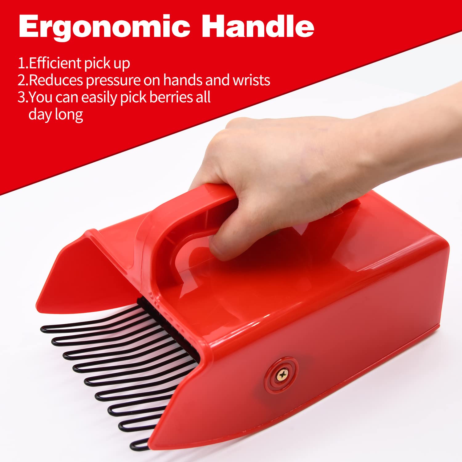 LFSEMINI Berry Picker ergonomic handle reduces hand strain