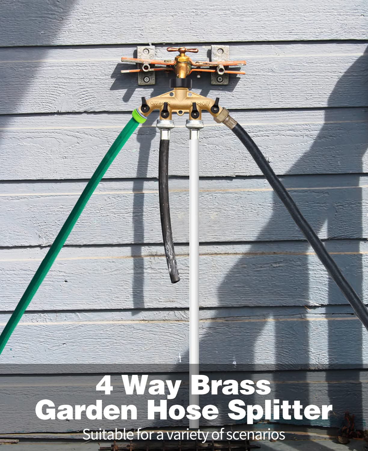 LFSEMINI brass hose splitter with ball valve for reliable shut-off and leak prevention