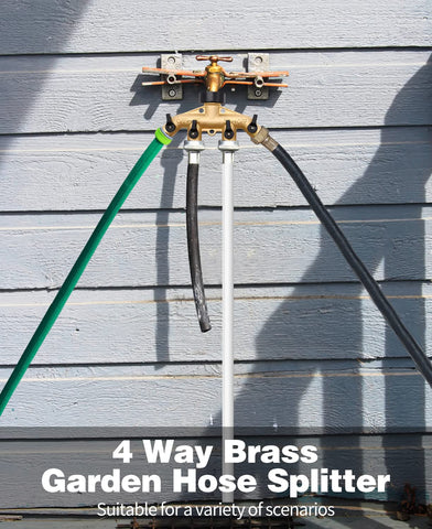 LFSEMINI brass hose splitter with ball valve for reliable shut-off and leak prevention