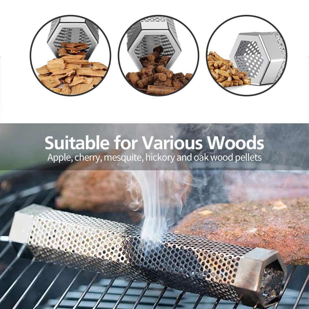 LFSEMINI tubes compatible with gas, charcoal, and electric grills