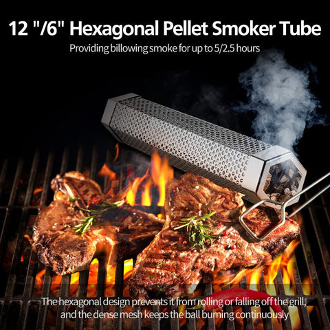 LFSEMINI 6-inch pellet smoker tube for quick smoking sessions
