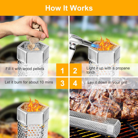 LFSEMINI smoker tube hexagon design prevents rolling for stable smoking.