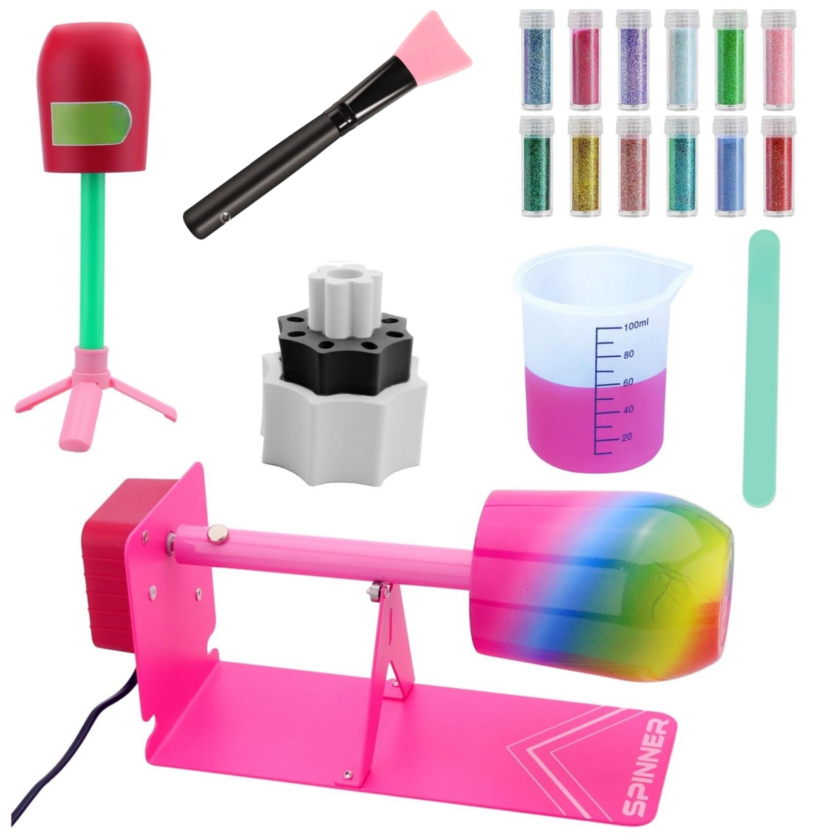 LFSUM Cup Turner with silent UL motor for quiet crafting and smooth spins.