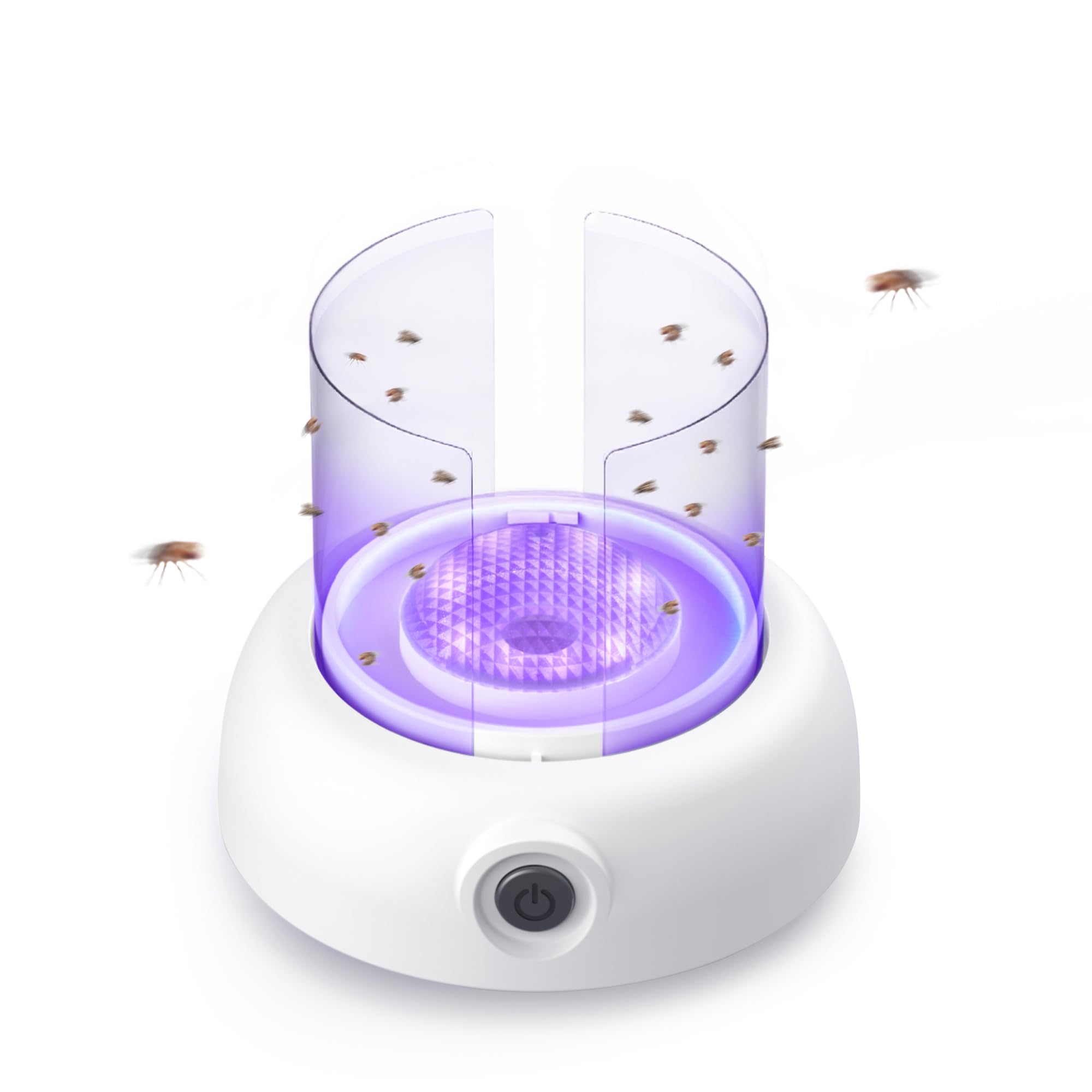 LFSYS fruit fly trap front view showing portable cordless design for flexible placement.