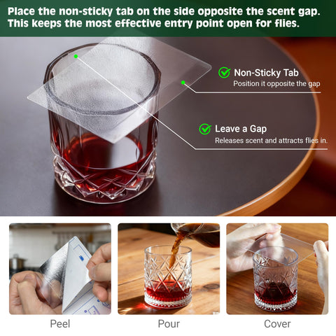 LFSYS mess-free design prevents spills during indoor fruit fly control.