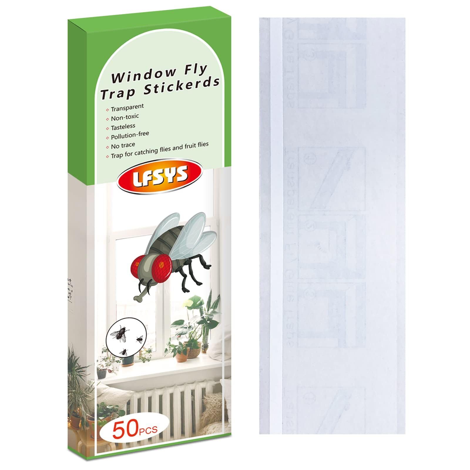 LFSYS window fly trap—transparent design for discreet indoor protection.