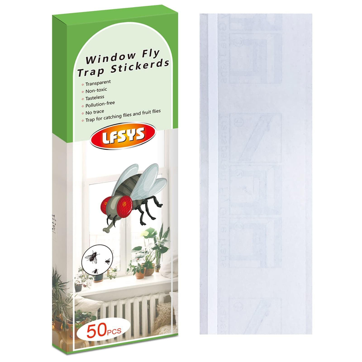 LFSYS window fly trap—transparent design for discreet indoor protection.