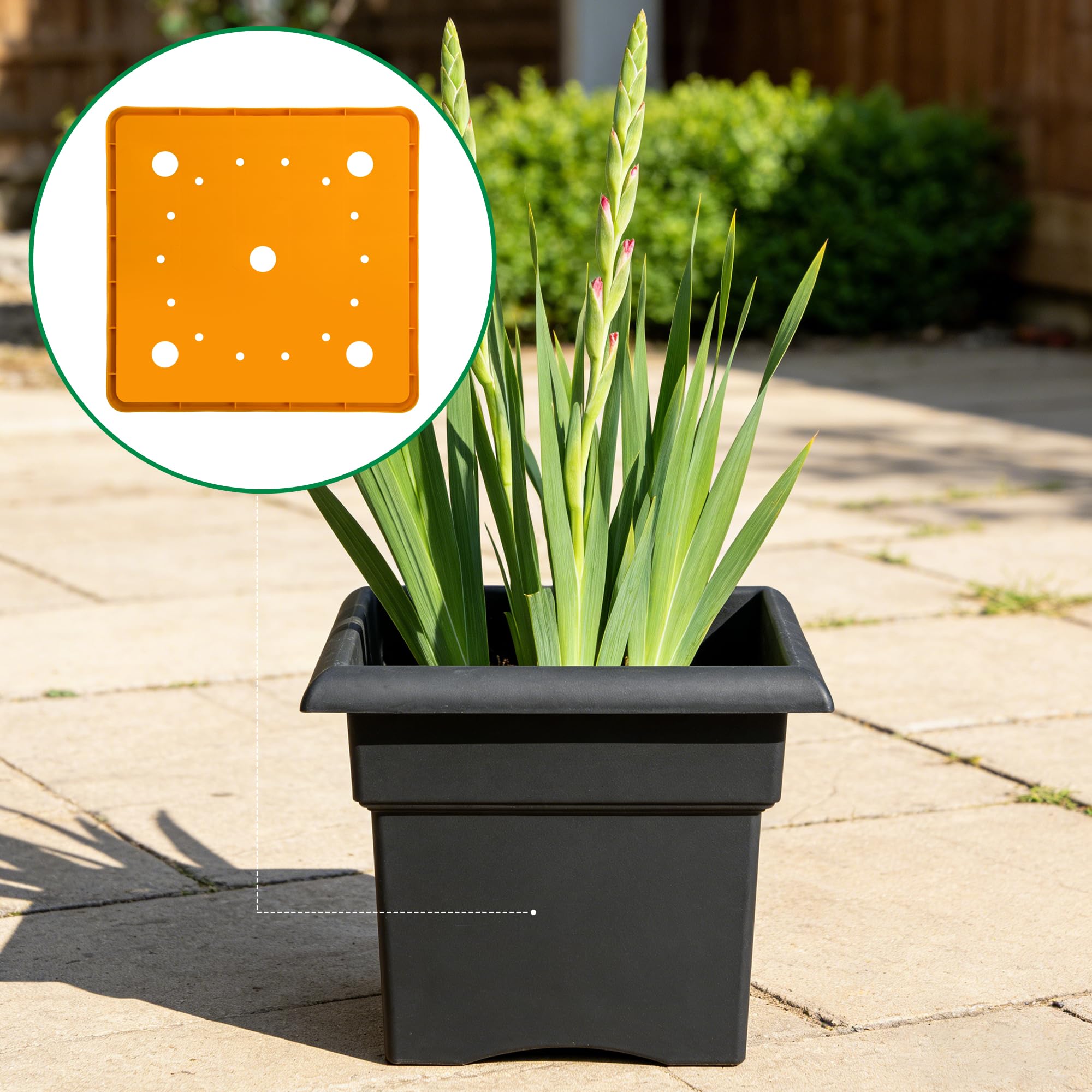 LFUTARI 13x13 insert helps minimize soil usage and reduces pot weight.