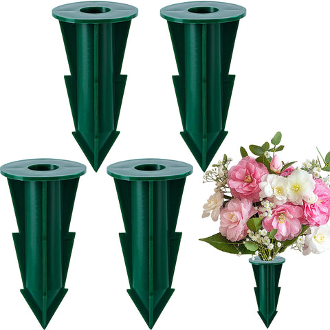 LFUTARI memorial flower holder ground spikes keep artificial blooms upright at graveside displays.