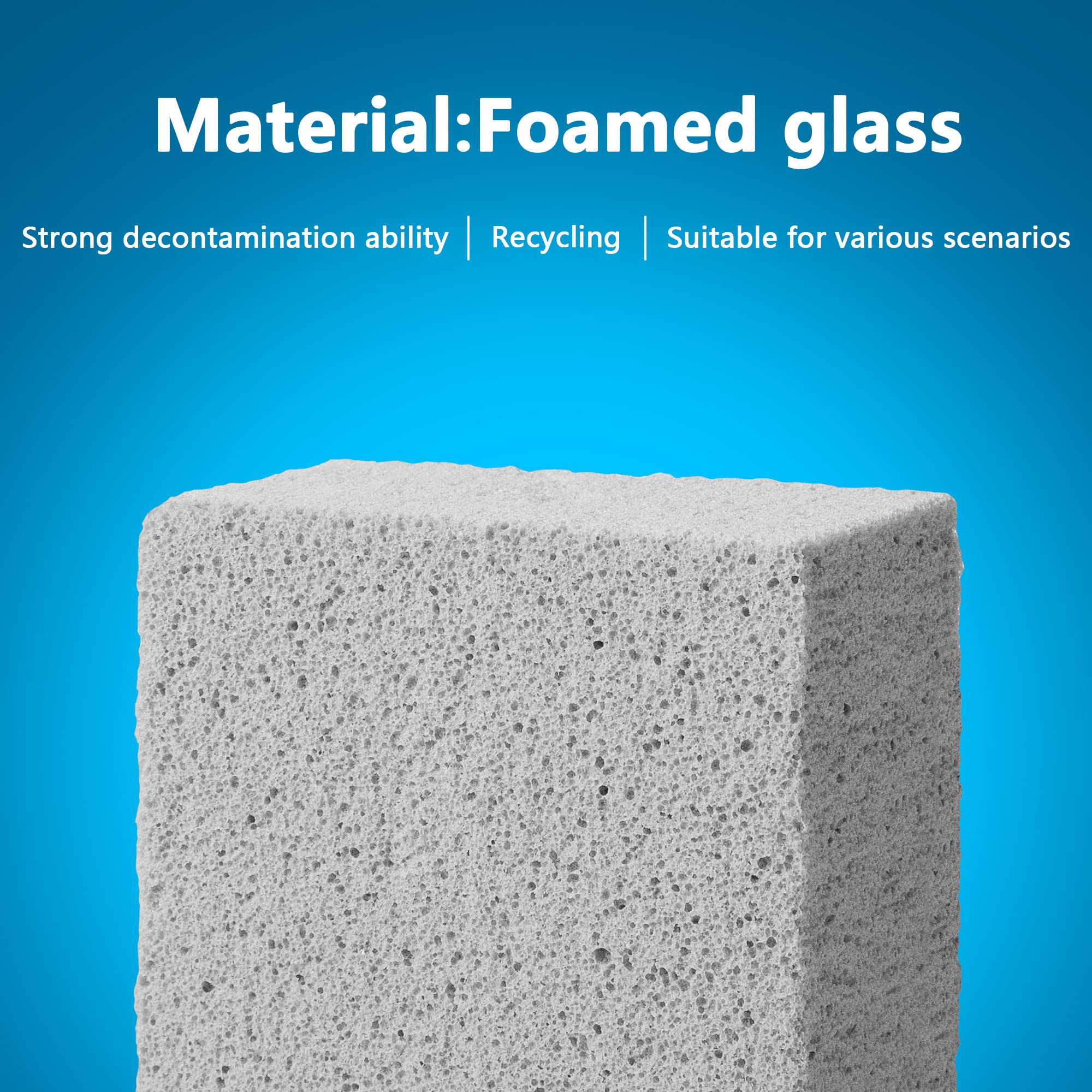 LFUTARI odorless non-toxic pumice material ensures safe cleaning around people, pets, and water.