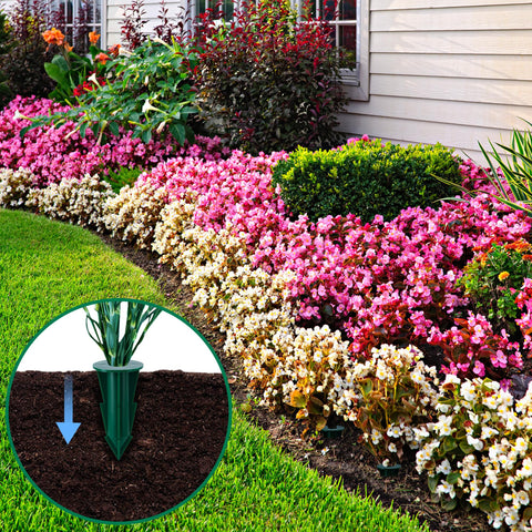 LFUTARI outdoor yard flower support keeps bouquets in place during windy days.