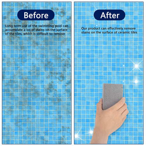 LFUTARI pool tile cleaner removes rust, mineral buildup, lime, and hard water deposits.