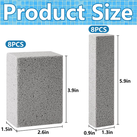 LFUTARI small 3.9x2.6x1.5 inch pumice stone cleans tight tile seams