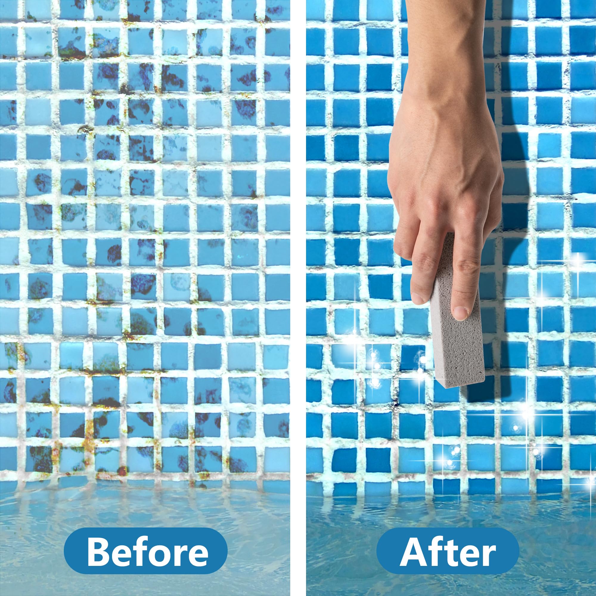 LFUTARI pumice stone for tiles cleaning in pools, bathrooms, and kitchens