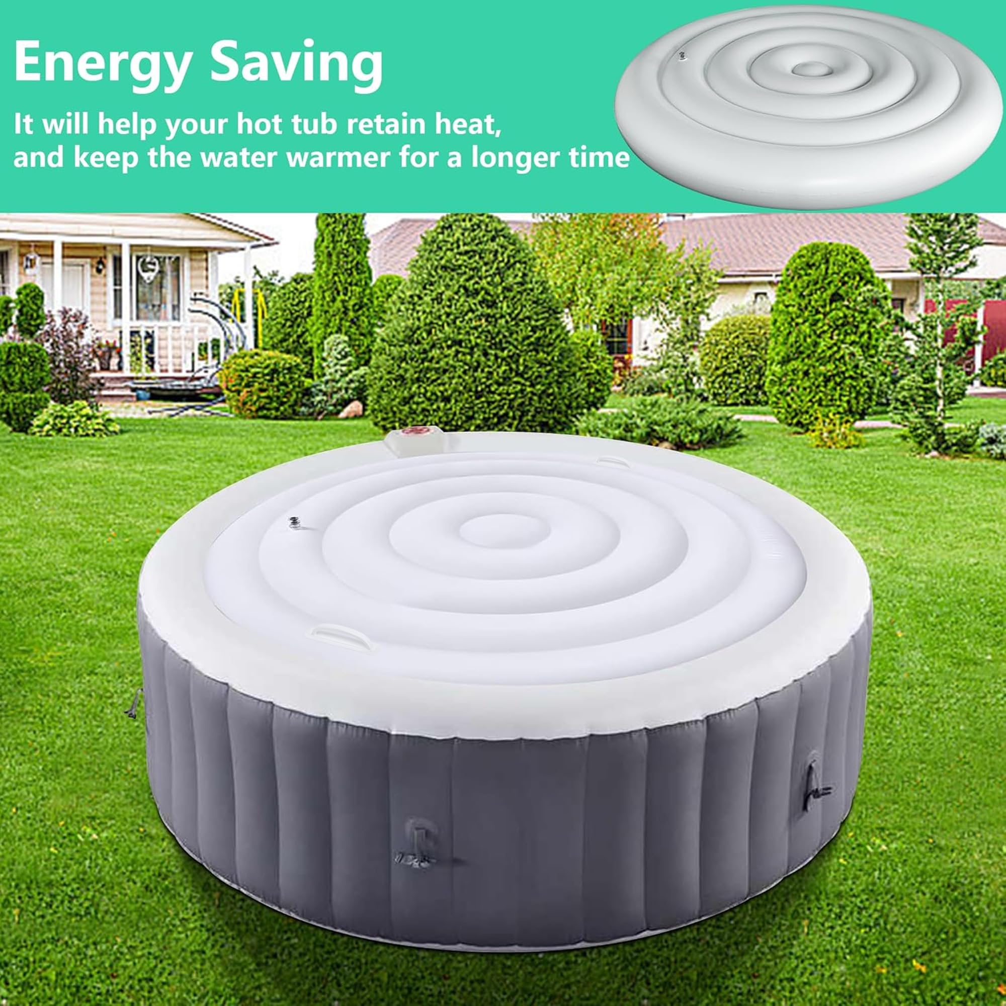 LFUTARI round bladder design helps keep water warm longer.