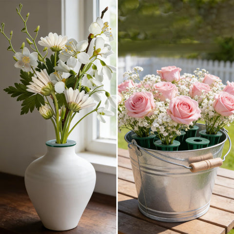 LFUTARI sturdy polypropylene flower holder for long-lasting outdoor use