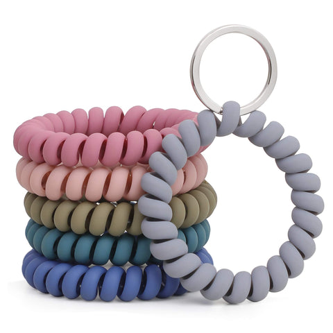LGEGE 6-piece stretchable wristband worn on the wrist with a secure keyring for workouts