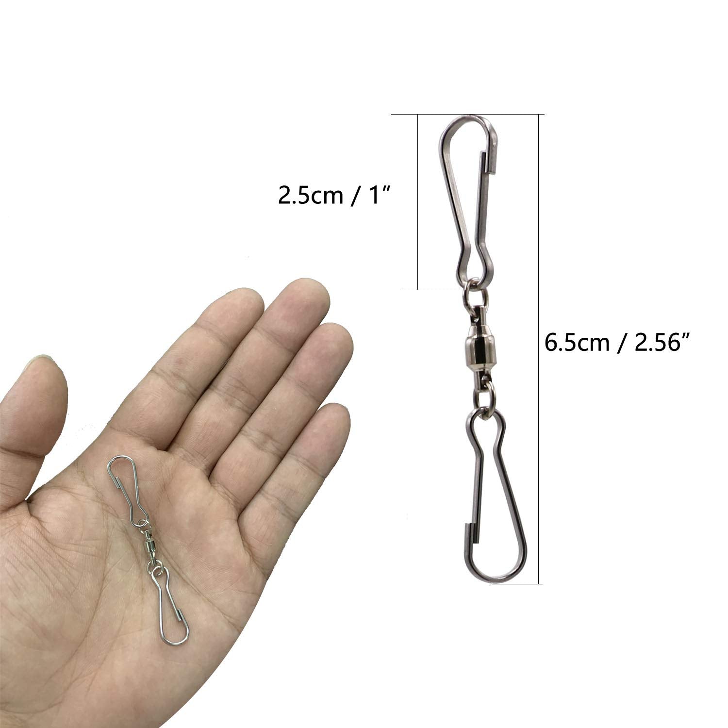 LGEGE dual clip swivel enables 360-degree spin for weatherproof hanging.