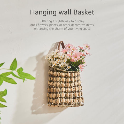 LGENHOOM handwoven boho basket shows natural craftsmanship and texture.