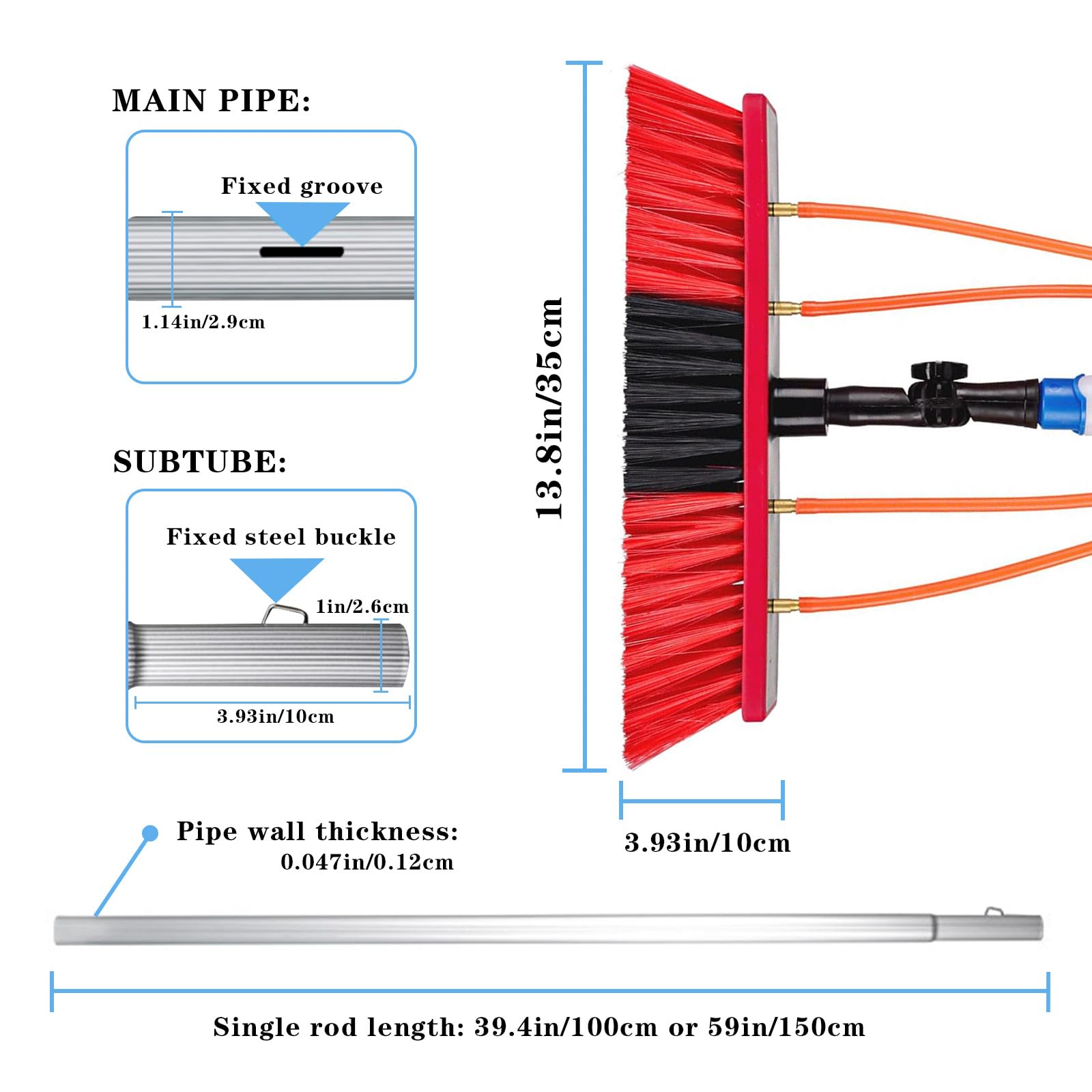 LGEXRCH 65-foot water hose with brass fittings for reliable flow at multiple angles.
