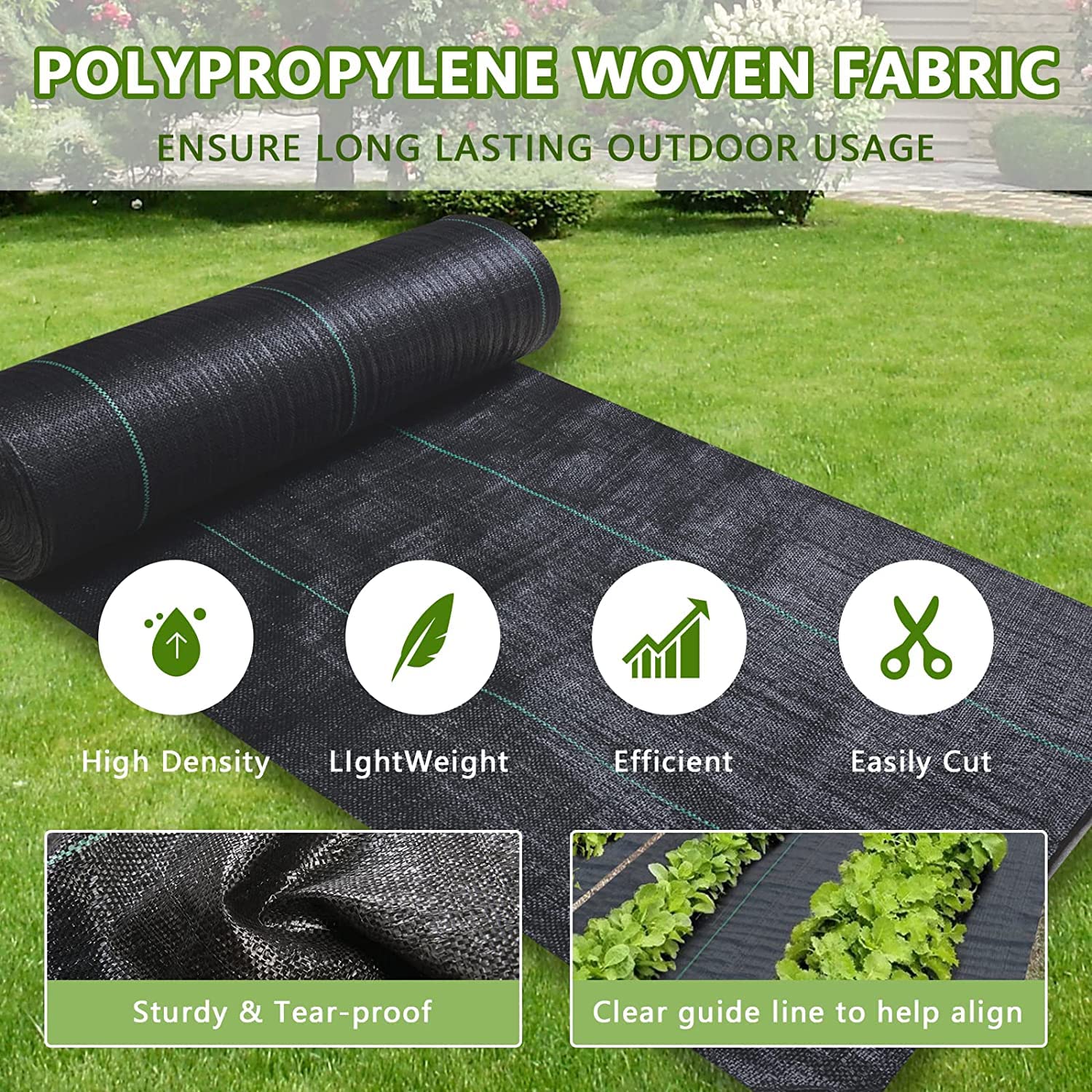 LGJIAOJIAO fabric permits water and nutrients to reach soil beneath