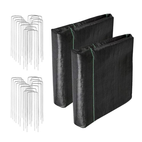 LGJIAOJIAO weed barrier fabric 4x100ft provides durable garden weed control.