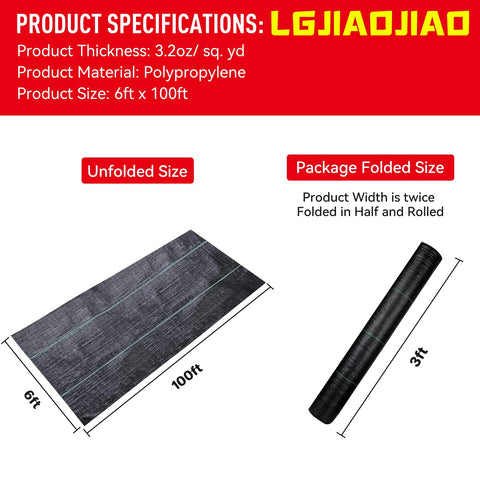 LGJIAOJIAO weed barrier designed for pathways keeps landscapes tidy with low maintenance.
