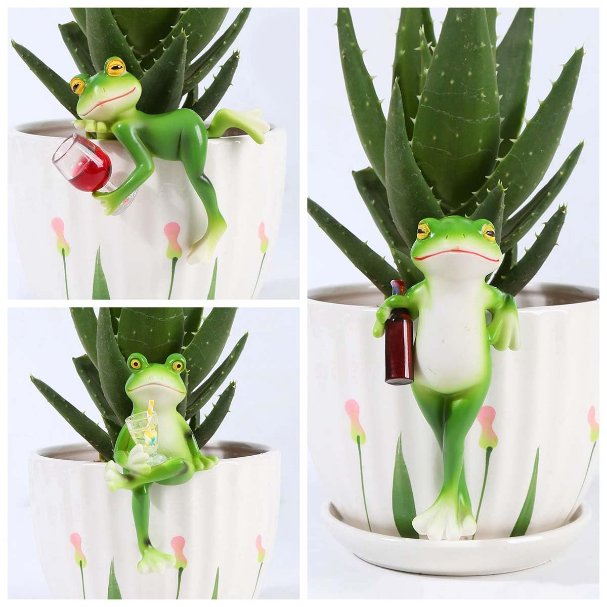 Lgkxn front porch frog decor ornament enhances curb appeal.