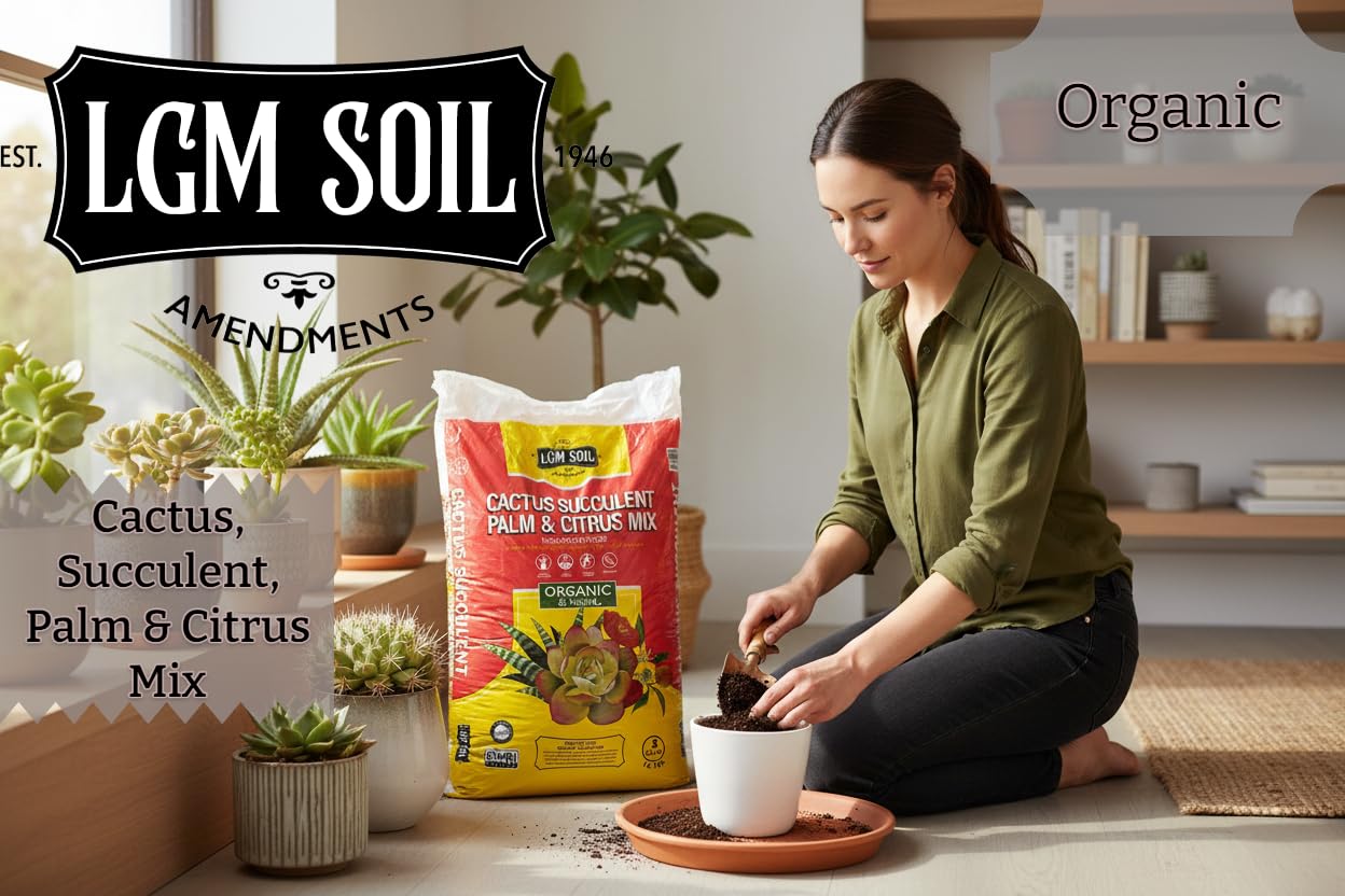 LGM soil enriched with chicken manure providing natural nutrients for cacti and palms