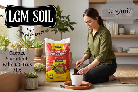 LGM soil enriched with chicken manure providing natural nutrients for cacti and palms