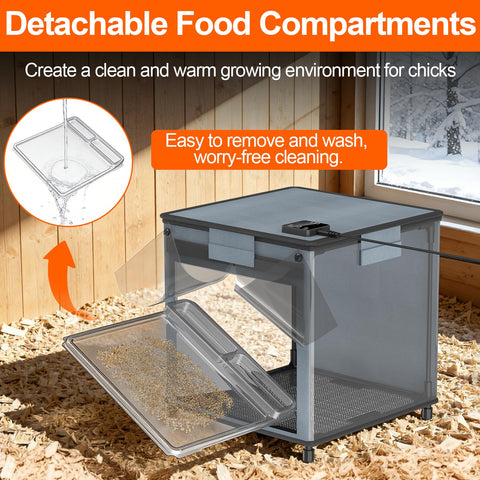 Lgtlqt chicken brooder box remote control for convenient temperature adjustments.