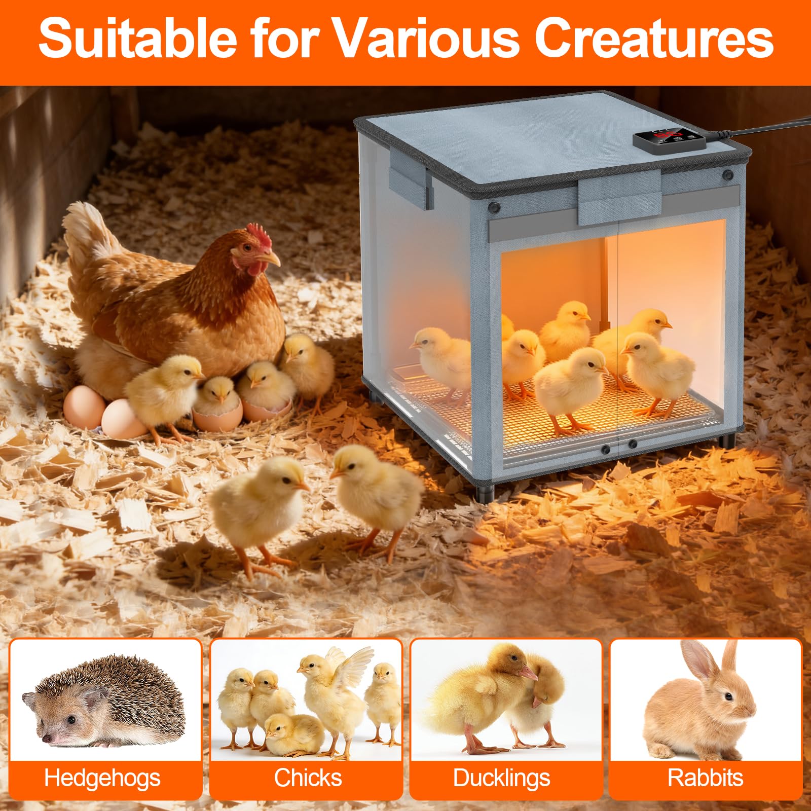 Lgtlqt chicken brooder box waterproof material easy cleaning and maintenance.
