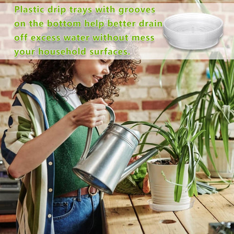 LHatrance durable plastic plant tray supports various pots reliably