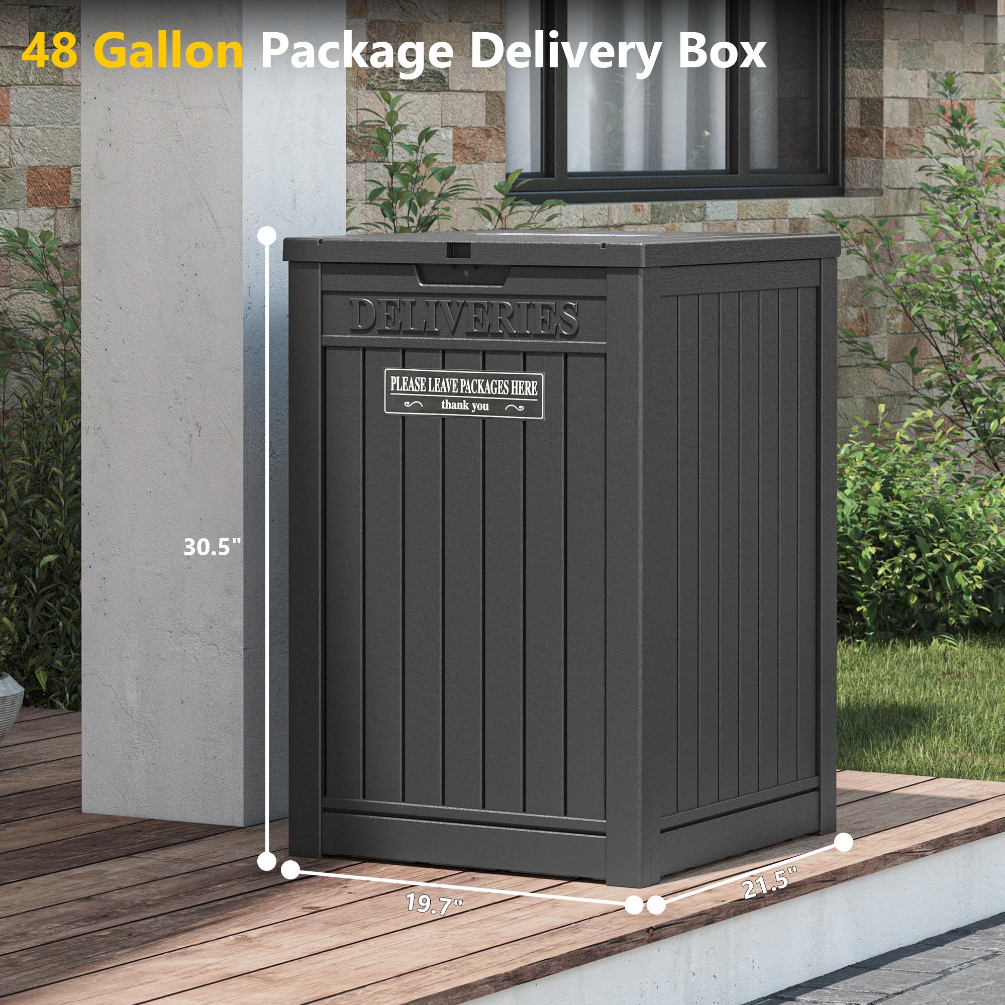 LHBGO 48-gallon interior capacity ideal for bulk deliveries.
