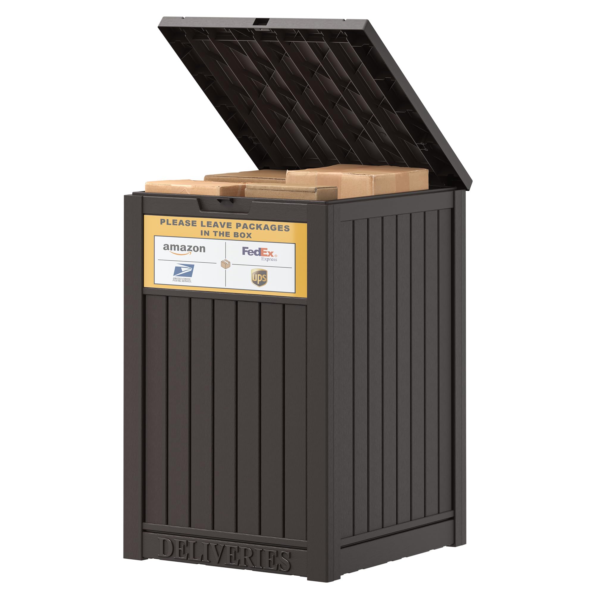 LHBGO secure storage with lock protects parcels from theft.