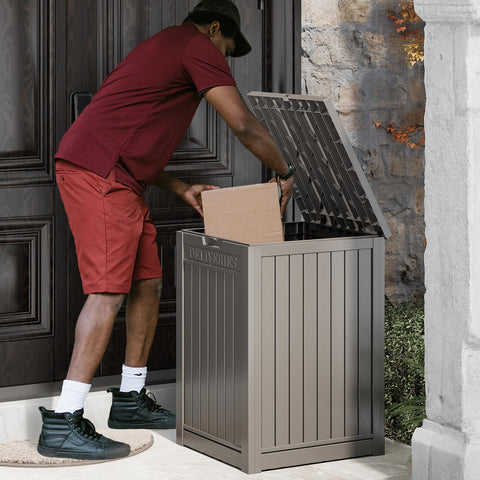 LHBGO waterproof deck storage exterior protects parcels.