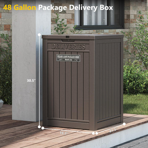 LHBGO lockable lid for secure package storage.