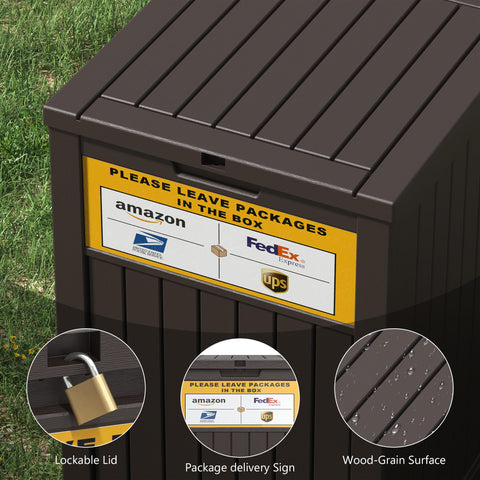 LHBGO versatile outdoor storage box doubles as tool organizer.