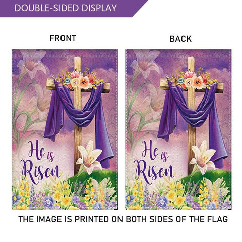 LHSION Yard Easter flag weather-resistant for long-lasting outdoor display.