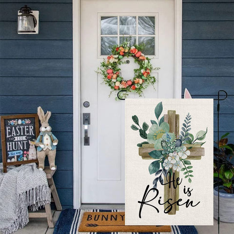 LHSION He Is Risen yard flag boosts curb appeal and seasonal mood.
