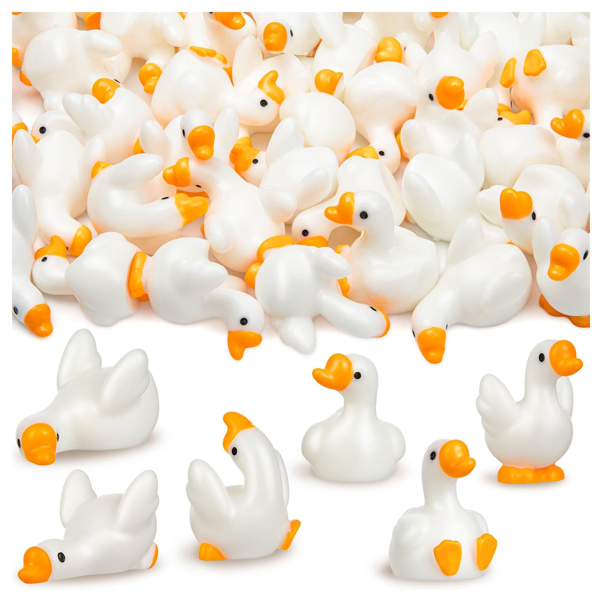 LHSYFBZ 36pc mini resin goose figurines brighten desks and shelves.