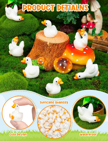 LHSYFBZ goose figurine desk decor adds charm to tiny displays.