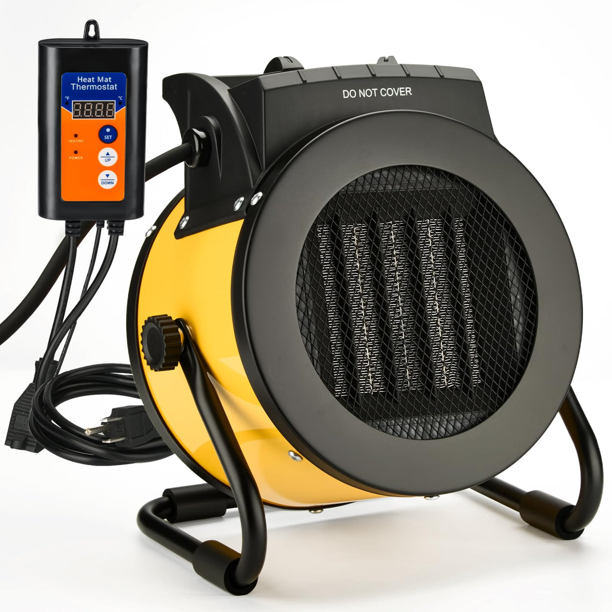 LHUKSGF greenhouse heater with thermostat maintains precise warmth for plants