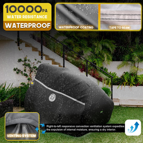 LI LIBZAKI waterproof Oxford fabric detail shows layered protection