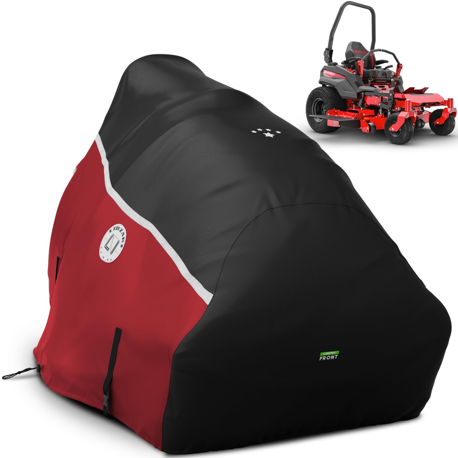 LI LIBZAKI zero turn mower cover, front view, guards finish from rain and sun.