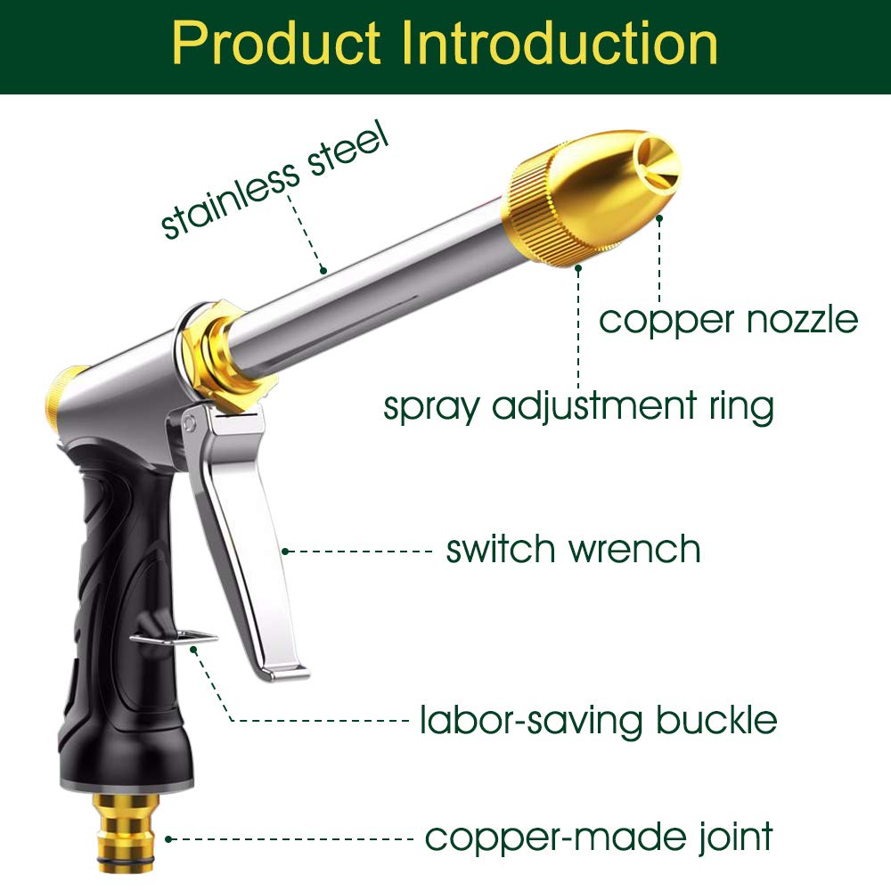 LIANRAN 360-degree rotating spray showing versatile mist patterns for gardening and car washing.