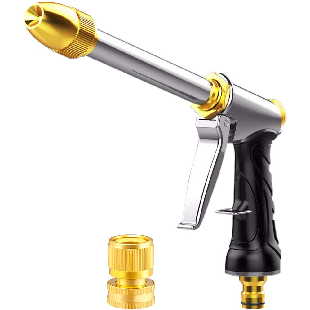 LIANRAN upgraded hose nozzle long rod for increased water pressure and reach.