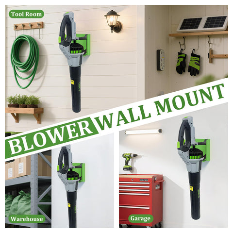 Liantaul green wall hanger adds color while freeing floor space in the garage.