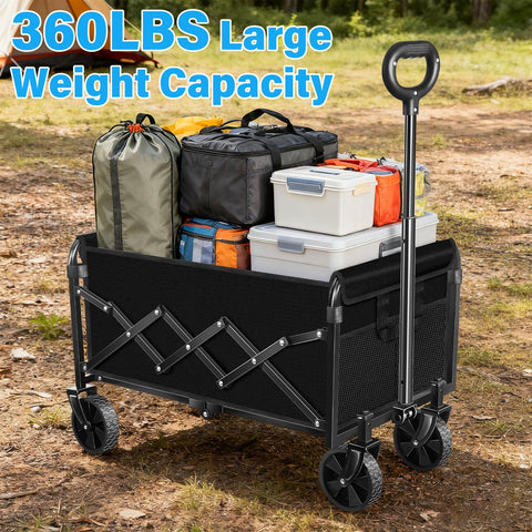 LIAPOTT beach-ready wagon performs well on sand and grass.